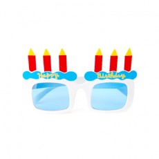 생일 촛불 안경 - 화이트