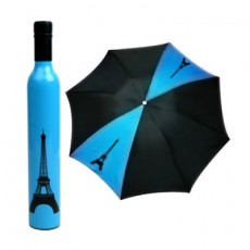 에펠탑 와인병 우산 - Blue