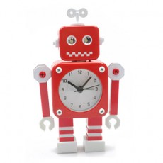 양철 로봇 알람시계 - 레드로봇