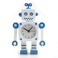 양철 로봇 알람시계 - 화이트로봇