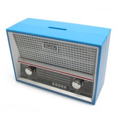 복고풍 앤틱 분위기의 라디오 저금통 - 블루