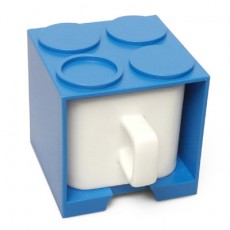 블럭형 큐브 머그컵 & 큐브 정리함 - 블루