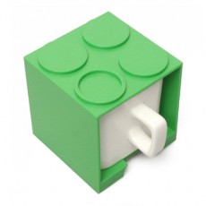 블럭형 큐브 머그컵 & 큐브 정리함 - 그린