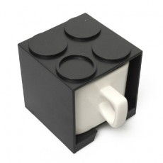 블럭형 큐브 머그컵 & 큐브 정리함 - 블랙