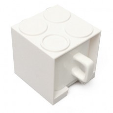 블럭형 큐브 머그컵 & 큐브 정리함 - 화이트
