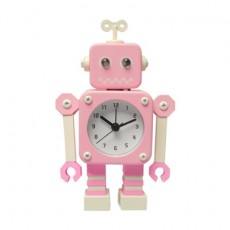 양철 로봇 알람시계 - 핑크로봇
